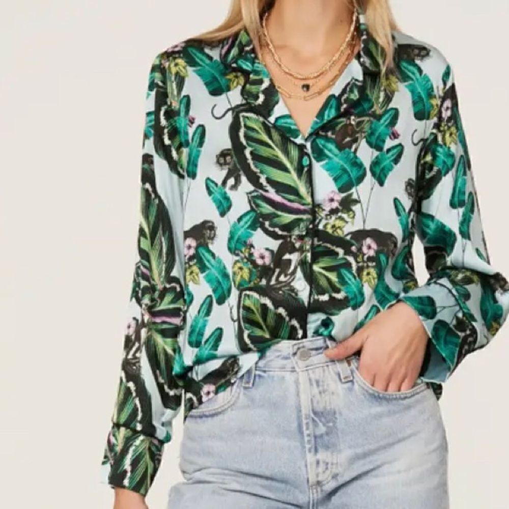LoboRosa Tropical Palm Pajama Shirt